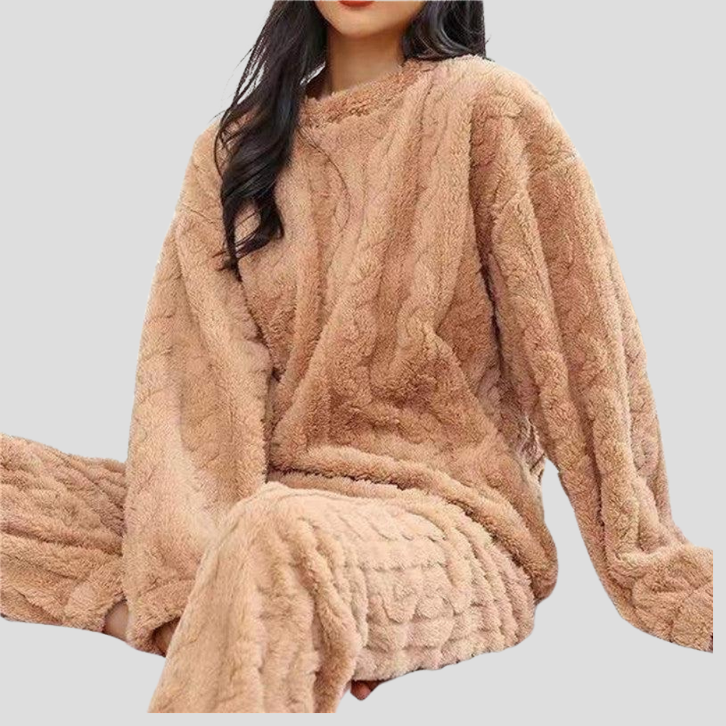 Dámská fleece pyžamová sada