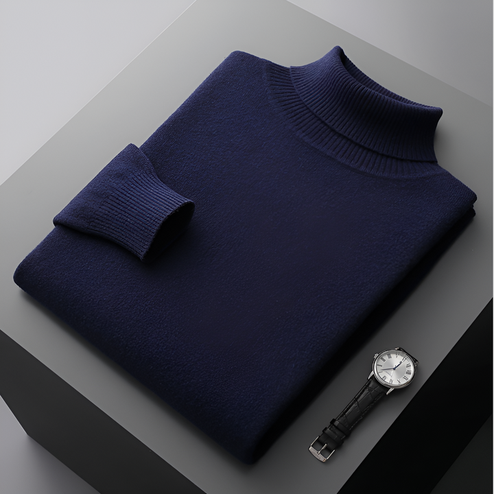 Vysokokvalitní pánský svetr z jemné vlny jako turtleneck