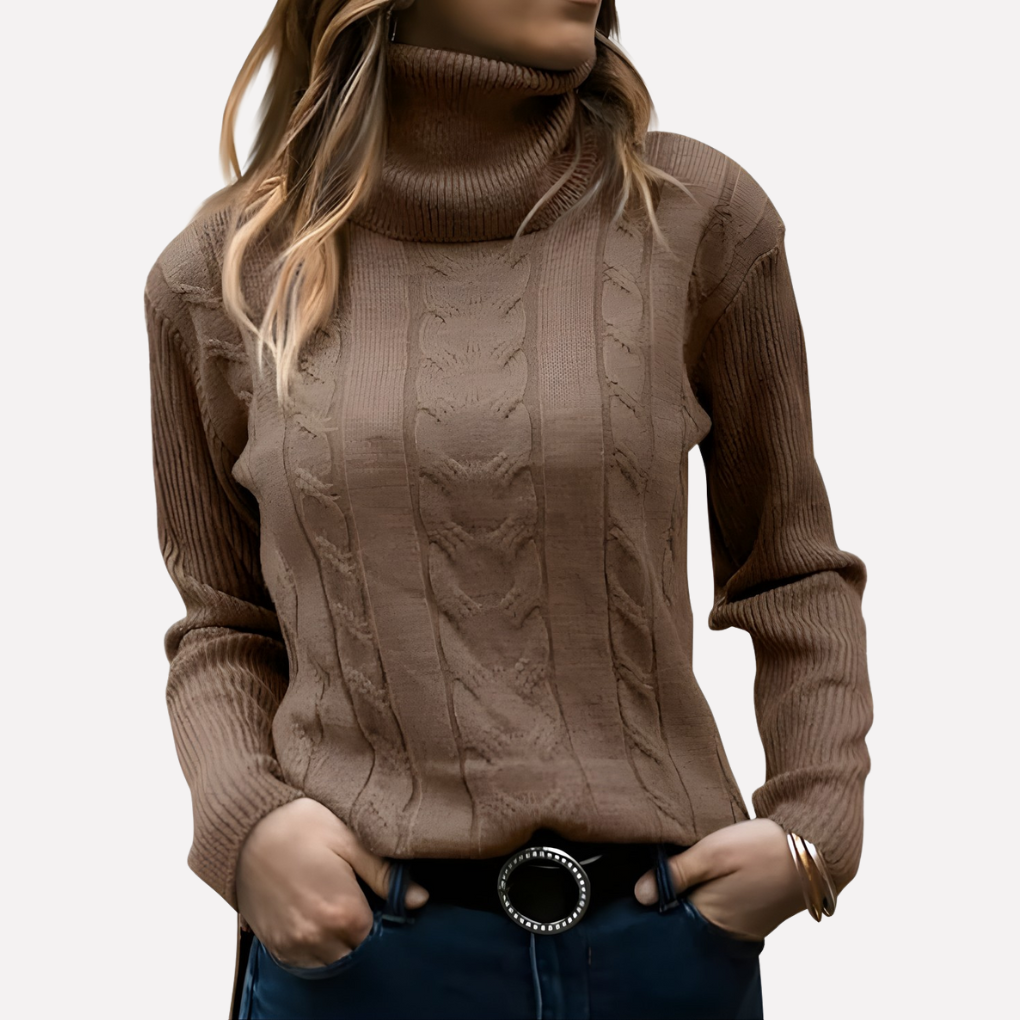 Dámský turtleneck pulover – Uvolněný každodenní styl