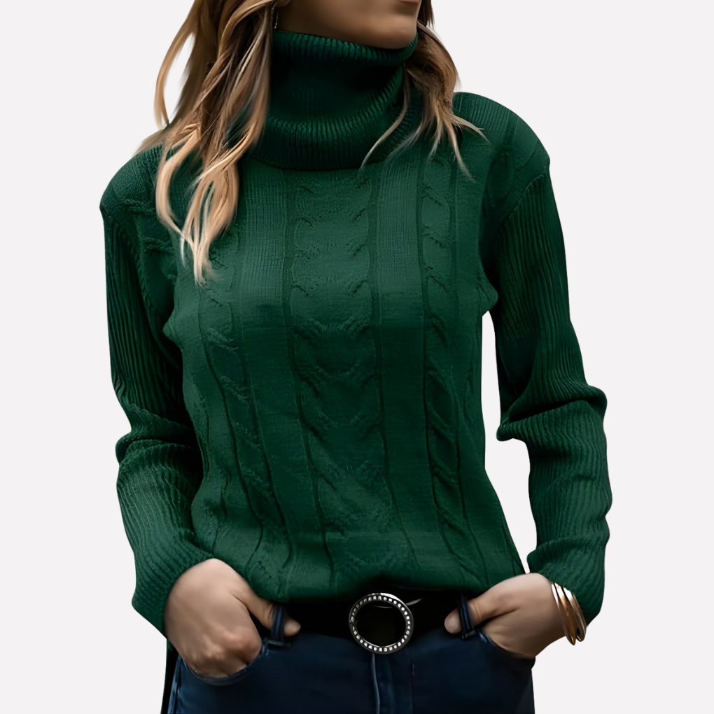 Dámský turtleneck pulover – Uvolněný každodenní styl