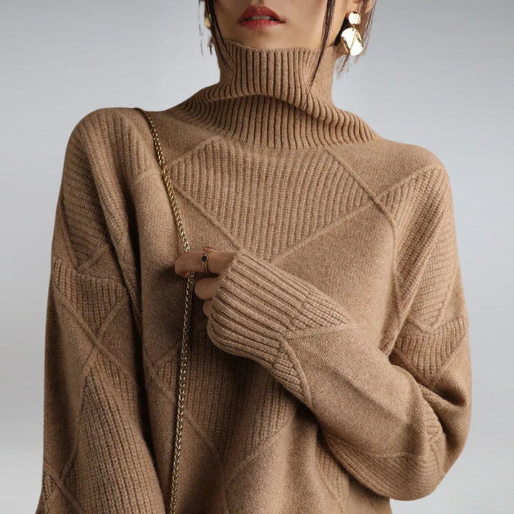 Dámský Turtleneck Svetr – Měkký Pletený s Klasickým Půvabem
