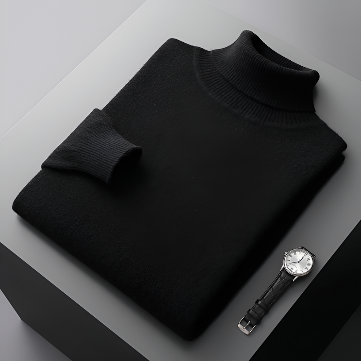 Vysokokvalitní pánský svetr z jemné vlny jako turtleneck