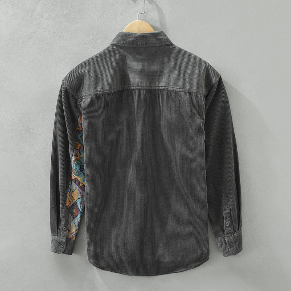 Mužské vintage tričko s dlouhým rukávem, klasický styl s nadčasovým odkazem