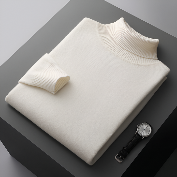 Vysokokvalitní pánský svetr z jemné vlny jako turtleneck