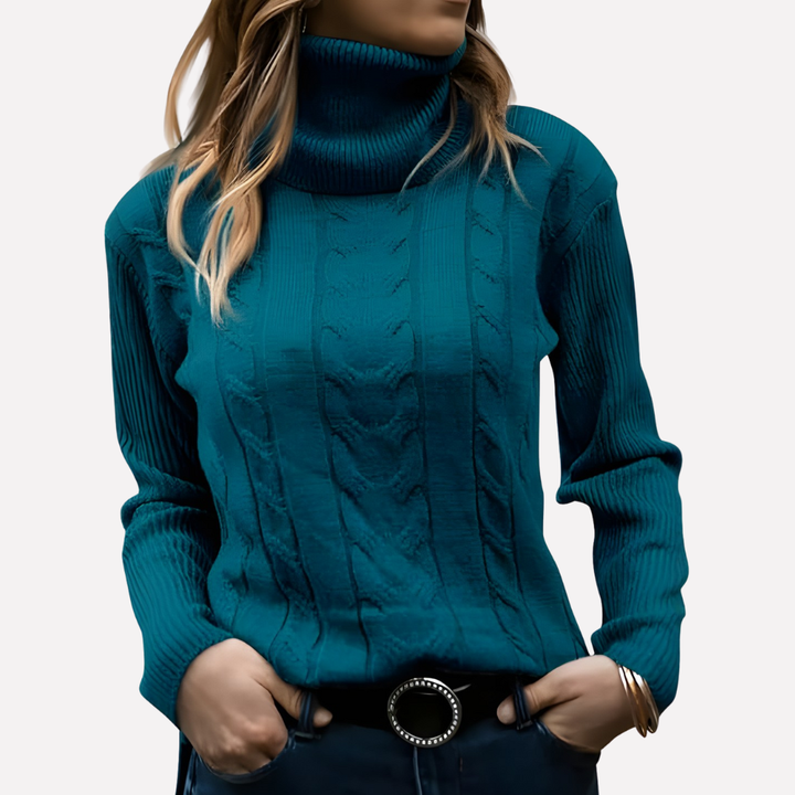 Dámský turtleneck pulover – Uvolněný každodenní styl