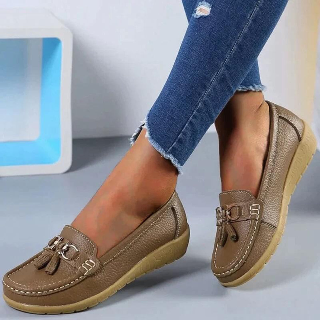Dámské retro wedge loafers