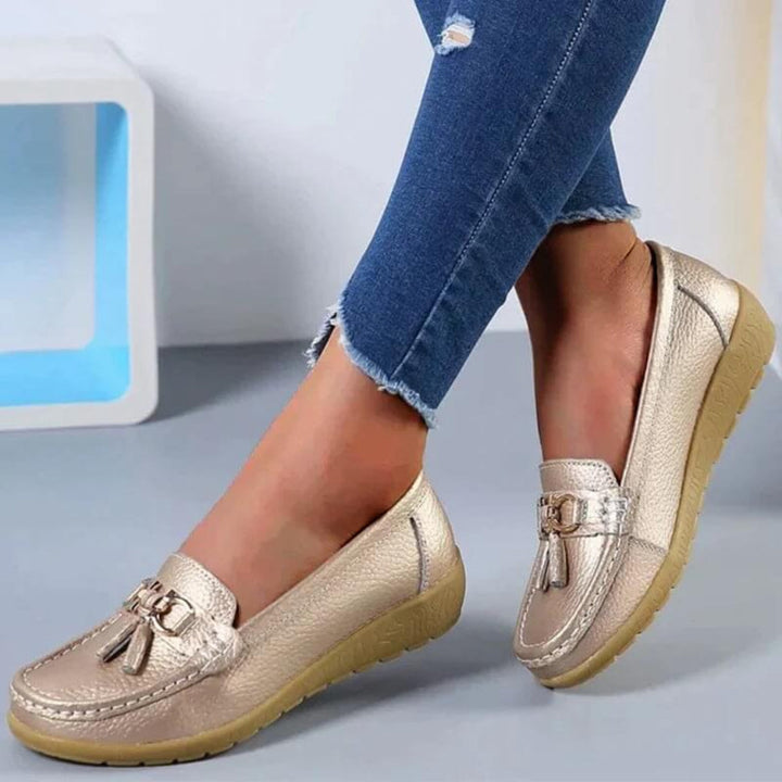 Dámské retro wedge loafers