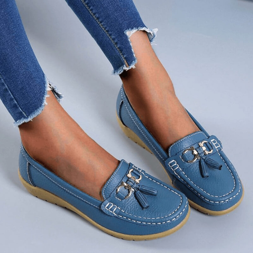 Dámské retro wedge loafers