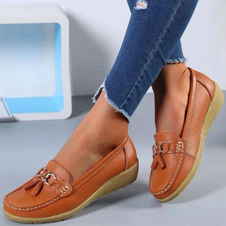 Dámské retro wedge loafers