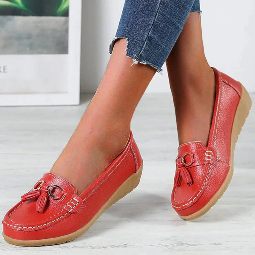 Dámské retro wedge loafers