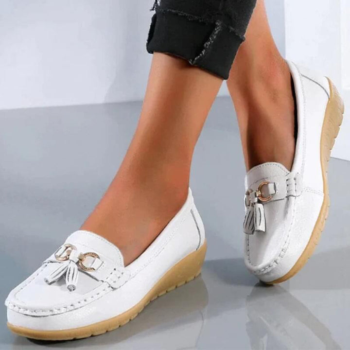 Dámské retro wedge loafers