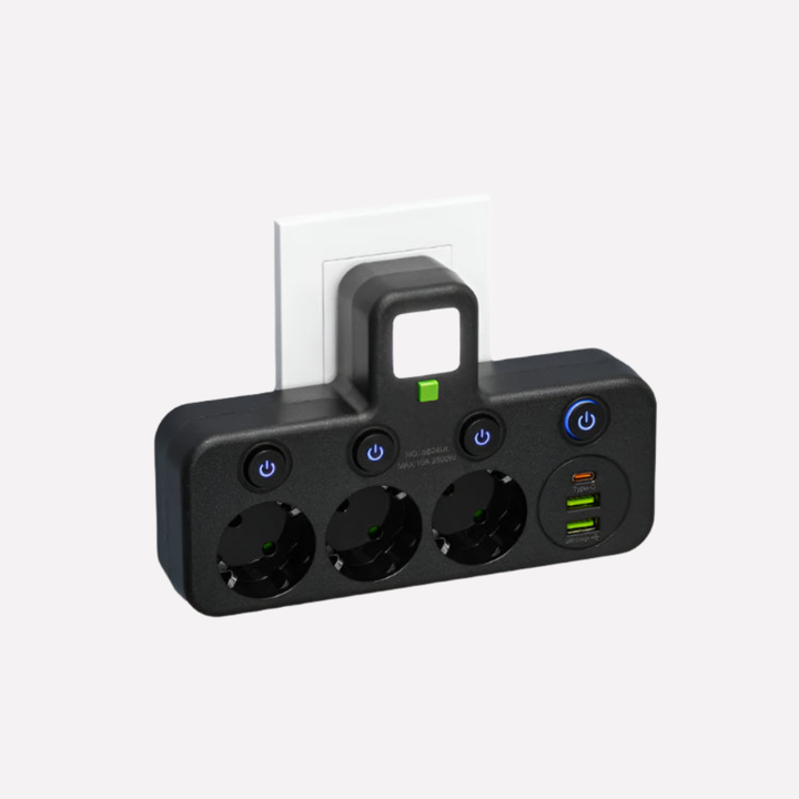 Napájecí pás s USB a Type‑C porty
