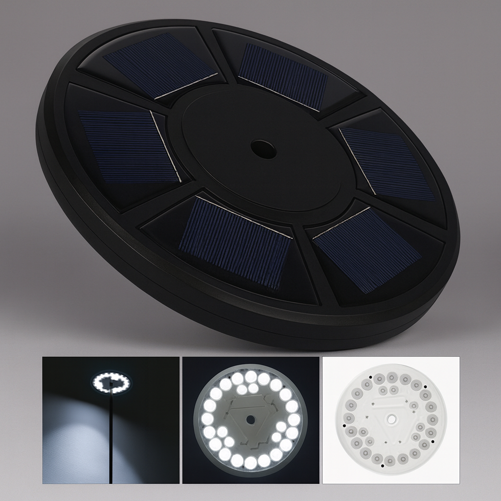 26 LED Solární Napájení Vlajkový Sloup Světlo