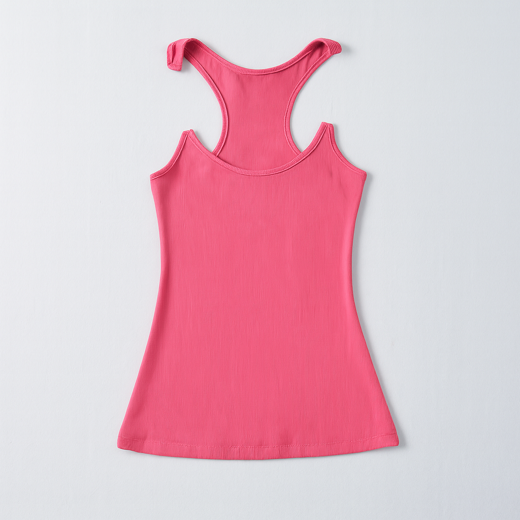 Ženy Neviditelný Popruh Ribbed Top