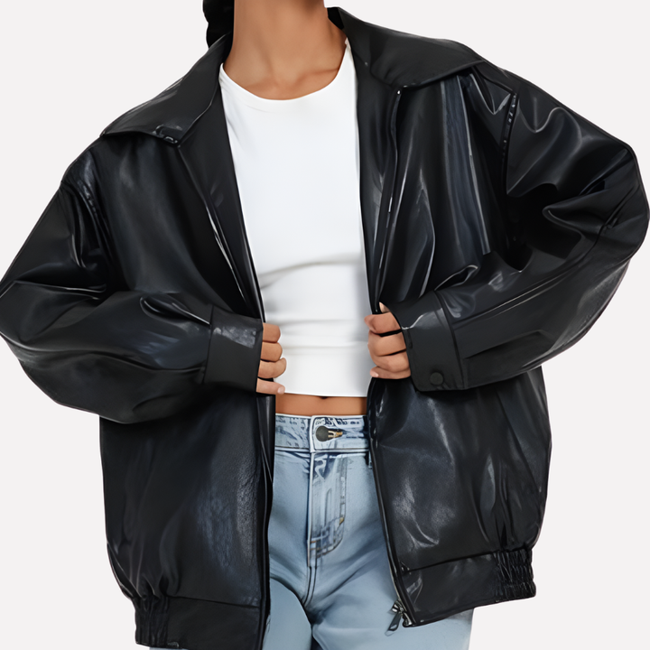 Dámská oversized bomber bunda