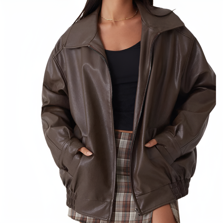 Dámská oversized bomber bunda