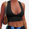 Ženský vyřezávaný racerback zkrácený top