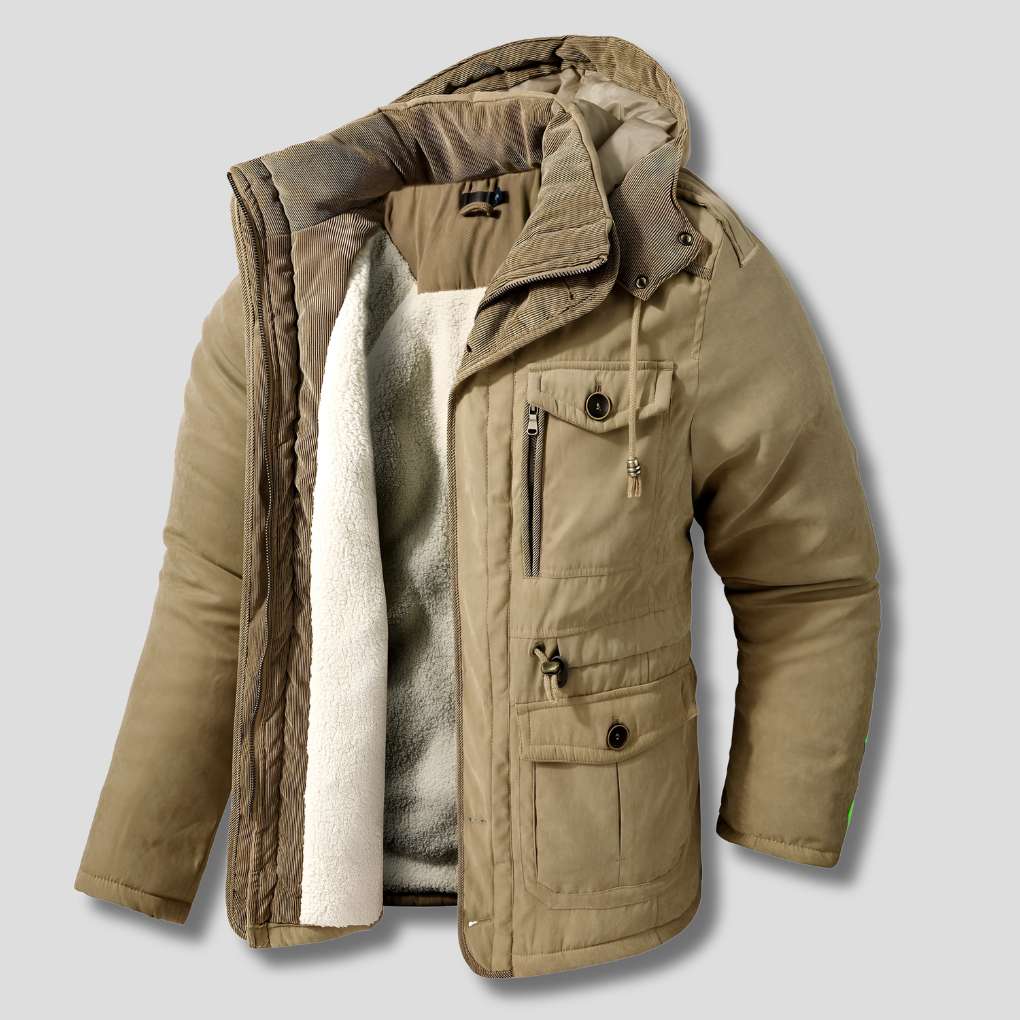Pánská multi-pocket zimní bunda – univerzální design do chladu