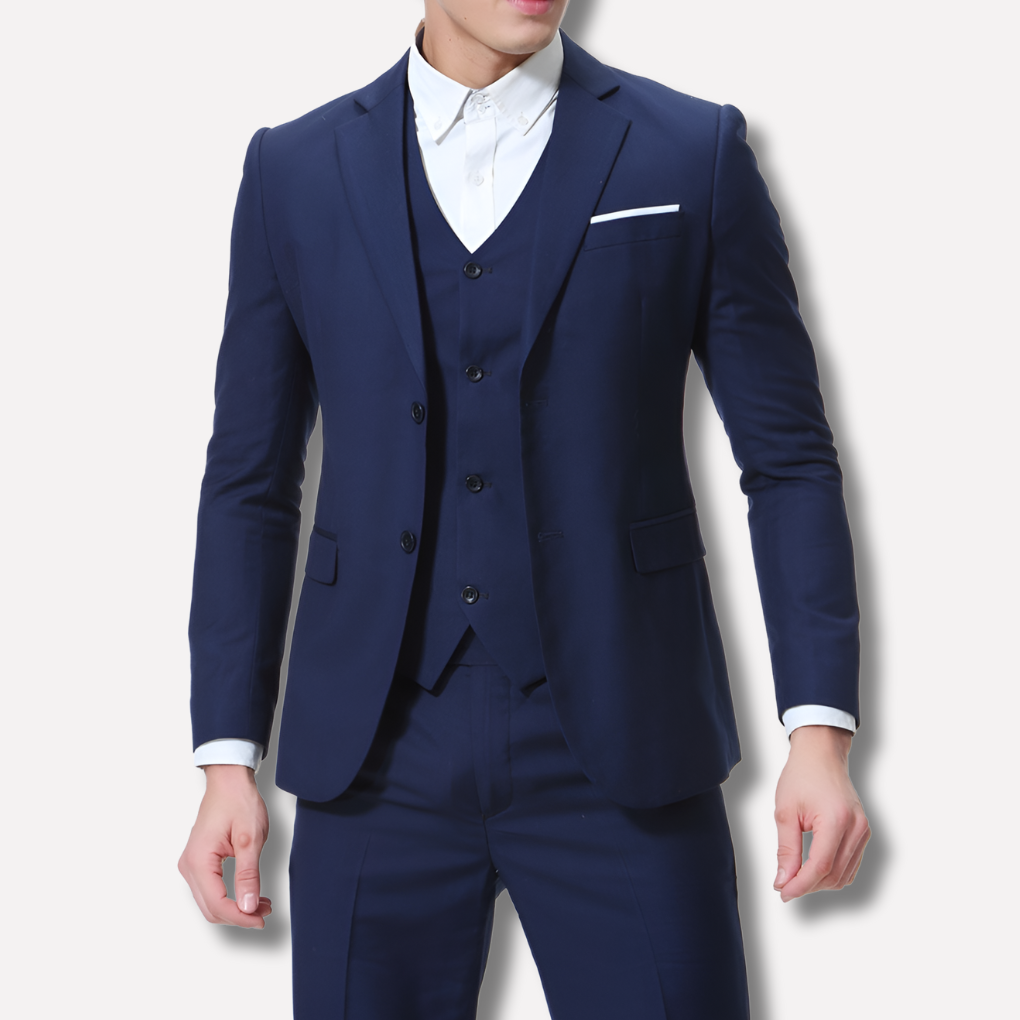Mužský slim-fit 3-dílný oblek