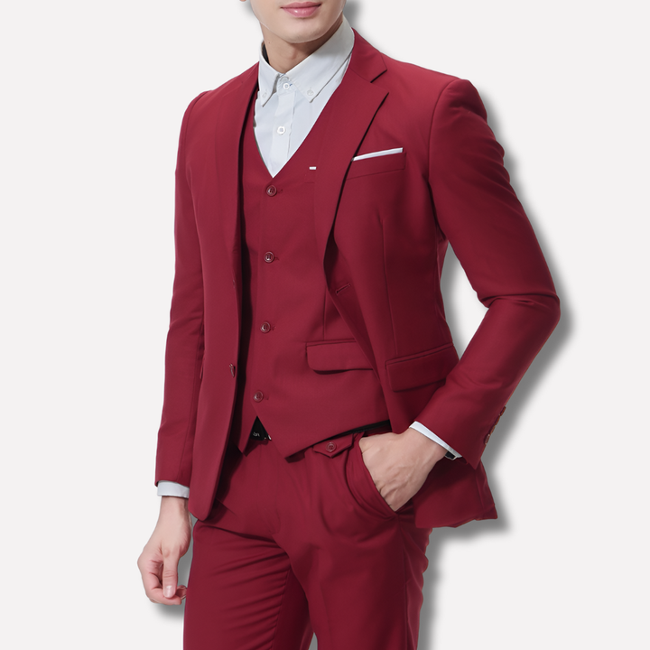 Mužský slim-fit 3-dílný oblek