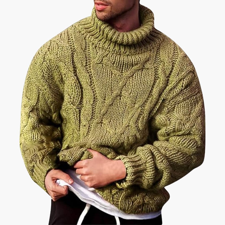 Pánský turtleneck svetr – klasický pletený pulover