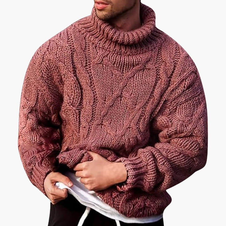Pánský turtleneck svetr – klasický pletený pulover