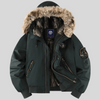 Padded Bomber Jacket s umělou kožešinou na kapuci