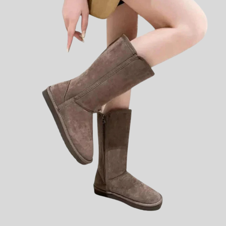 Zimní boty s semišovým povrchem pro ženy