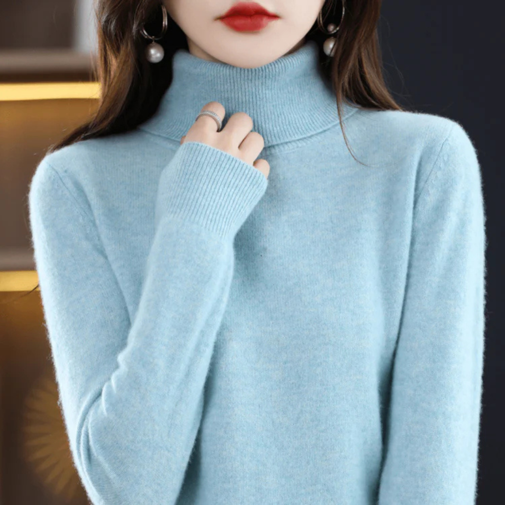 Dámský fine-pletený rollneck svetr