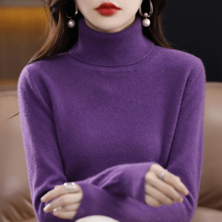 Dámský fine-pletený rollneck svetr