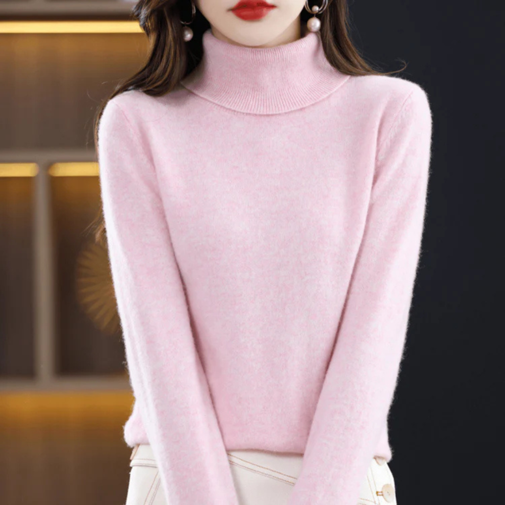 Dámský fine-pletený rollneck svetr