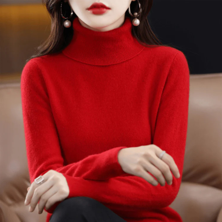 Dámský fine-pletený rollneck svetr