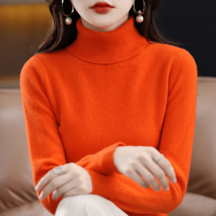 Dámský fine-pletený rollneck svetr