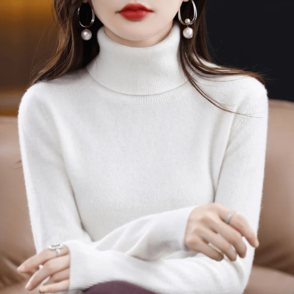 Dámský fine-pletený rollneck svetr