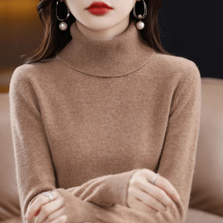 Dámský fine-pletený rollneck svetr