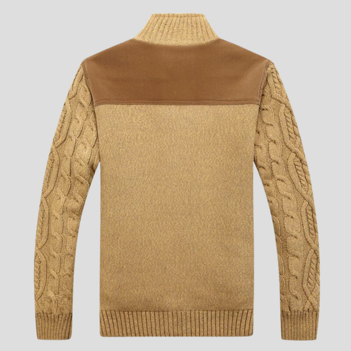 Pánský cardigan s plyšovým podšívkou