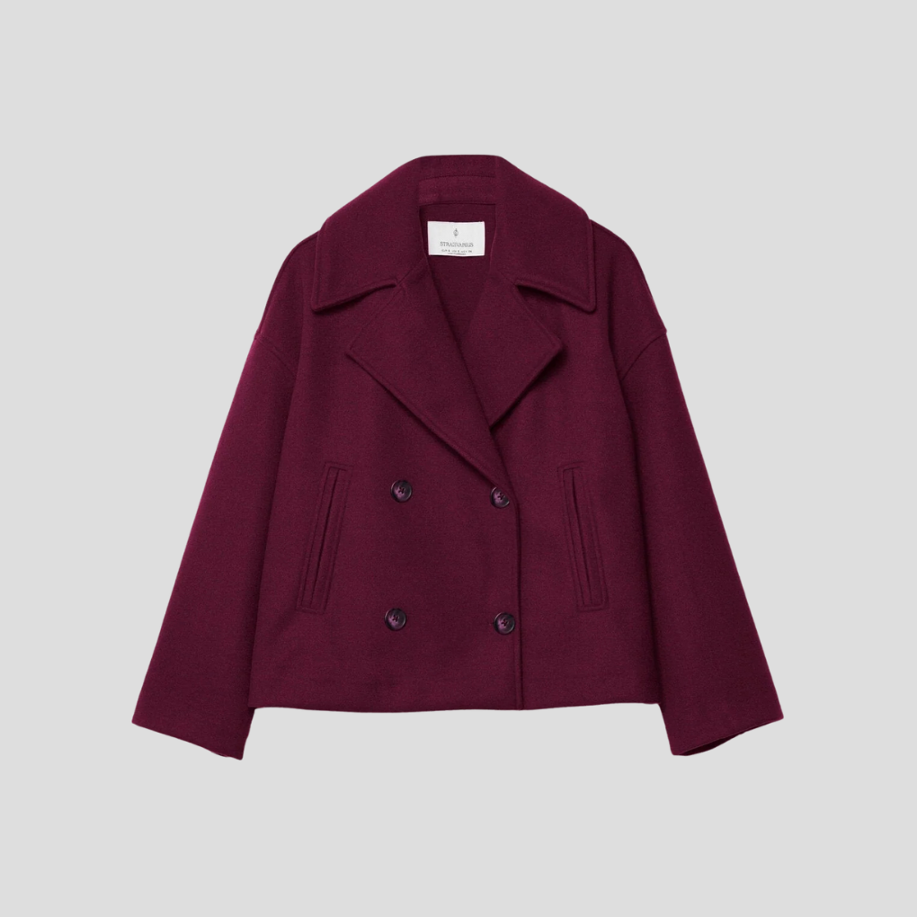 Chic Dvouřadový Krátký Kabát – Elegantní & Bezčasový