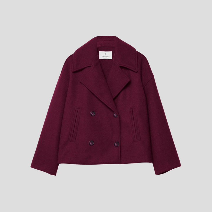 Chic Dvouřadový Krátký Kabát – Elegantní & Bezčasový