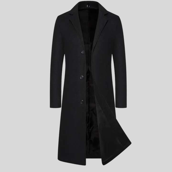 Pánský Dlouhý Přehoz – Elegantní Zimní Vrstva s Klasickým Stylem
