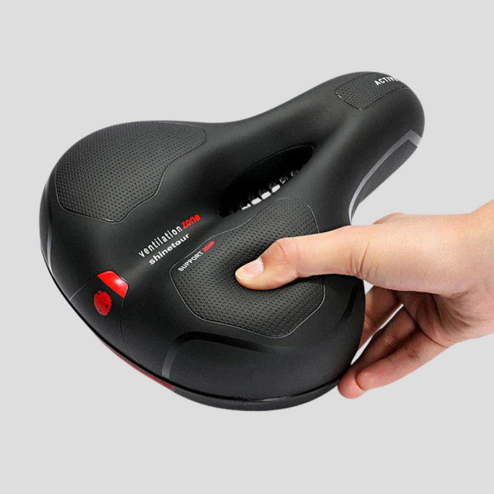 Univerzální ergonomické cyklistické sedlo – design s podporou a ovládáním