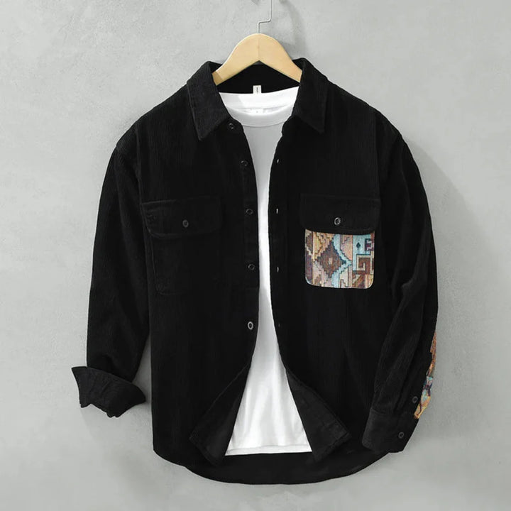 Mužské vintage tričko s dlouhým rukávem, klasický styl s nadčasovým odkazem