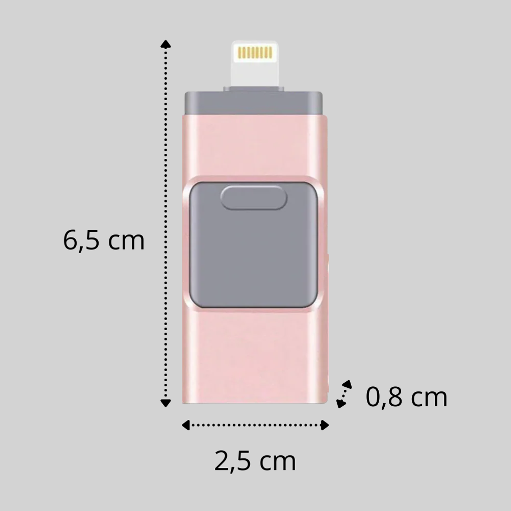 4-v-1 USB Flash Disk – Multi-Konektor Uložení