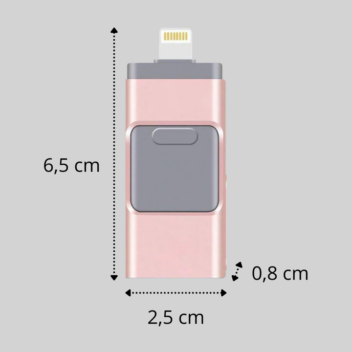 4-v-1 USB Flash Disk – Multi-Konektor Uložení
