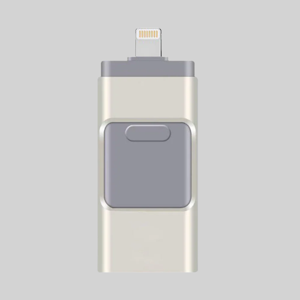 4-v-1 USB Flash Disk – Multi-Konektor Uložení
