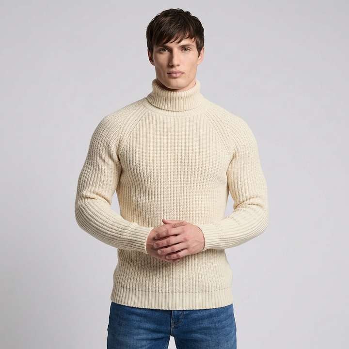 Pánský turtleneck pletený zimní svetr