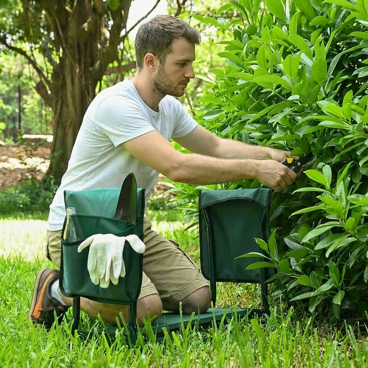 Vylepšený zahradní kneeler a sedátko