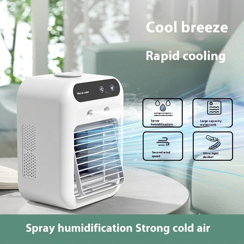 Kompaktní domácí ventilátor na chlazení vzduchu