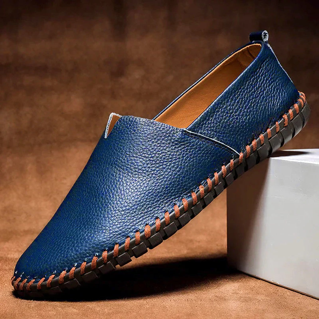 Elegantní loafery matné pravá kůže slip-ons