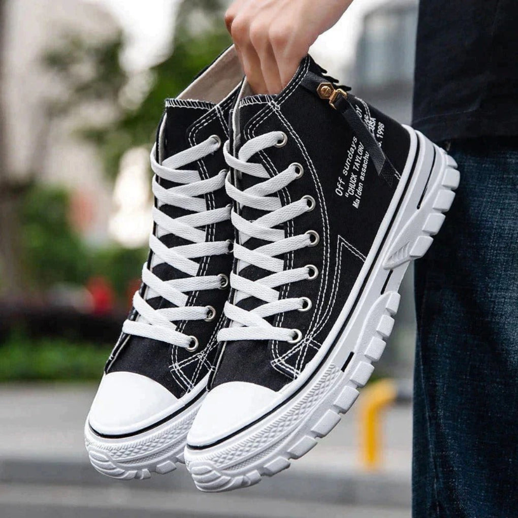 Neformální streetwear pánské chunky canvas high tops