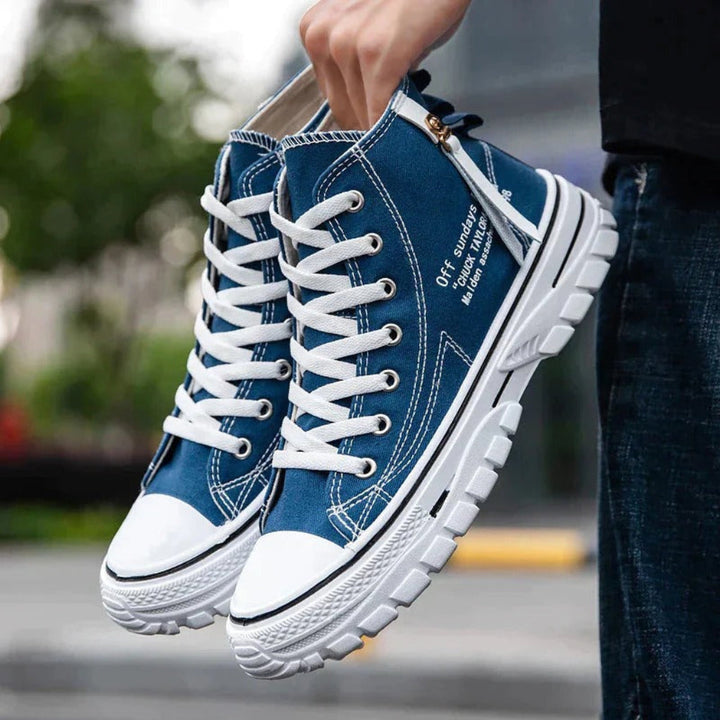 Neformální streetwear pánské chunky canvas high tops